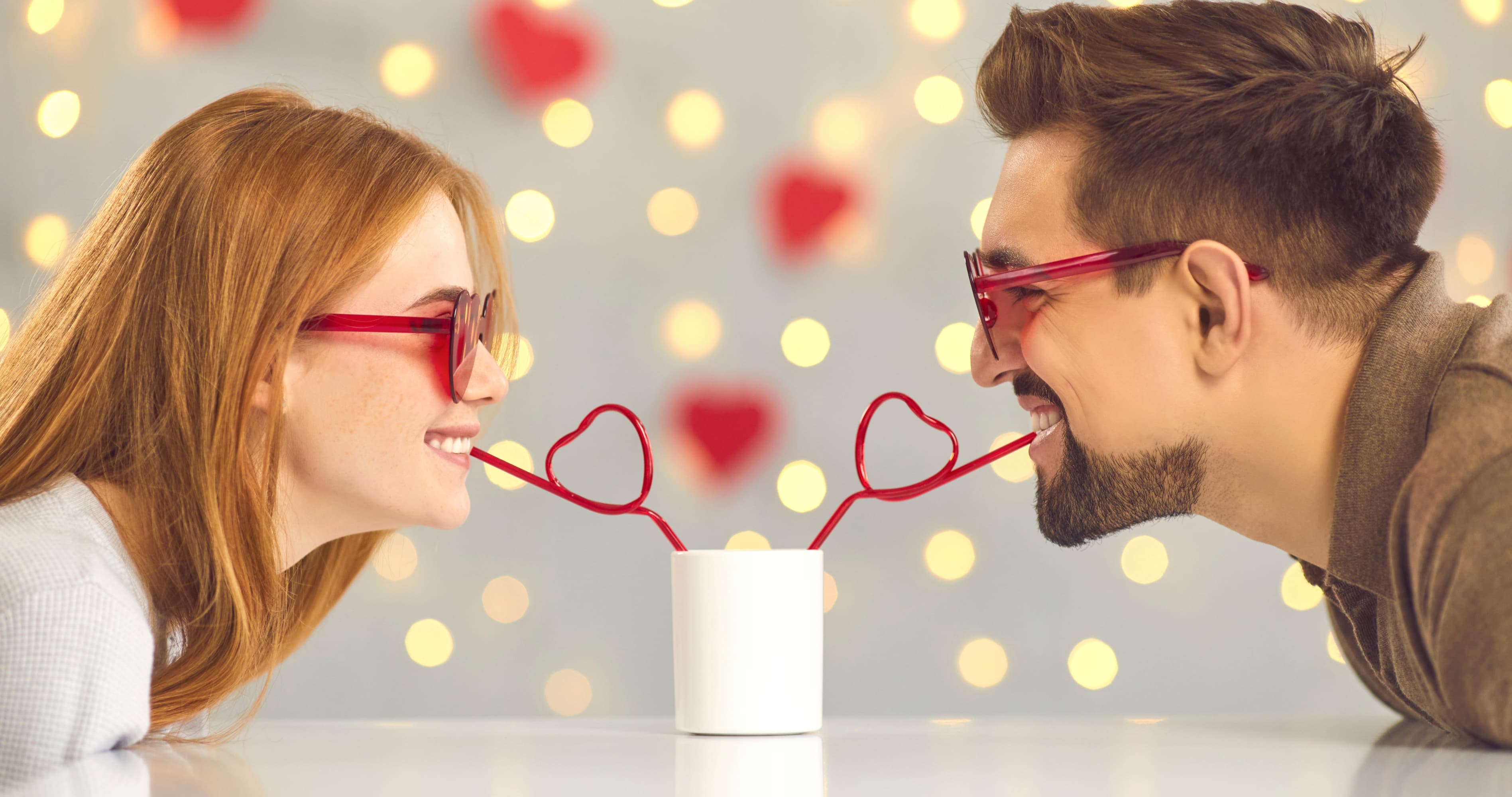 Yearners dating trend concept with a happy couple showing romantic interest, emotional connection, and modern love